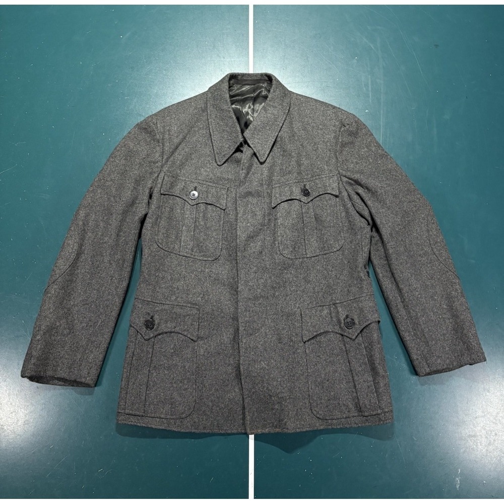 Vintage 1960s West German Civil Defense Wool Field Jacket Bund ZB Size 50 Medium